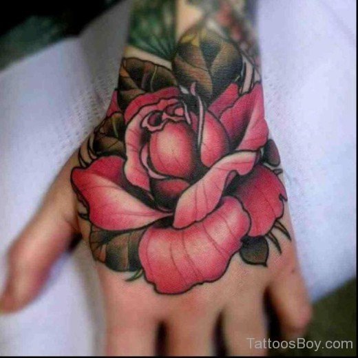 Rose Tattoo On Hand