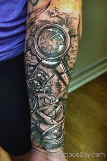 Rose Tattoo On Wrist-TB1167