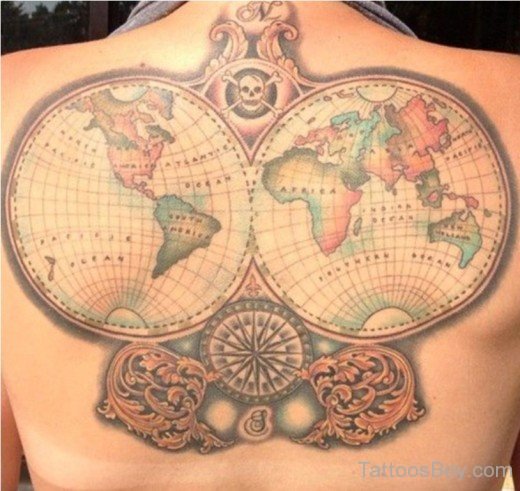 Round Map Tattoo