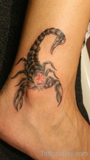 Scorpion Tattoo On Ankle