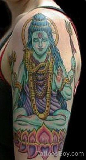 Shiv Tattoo Design On Half Sleeve-TB161