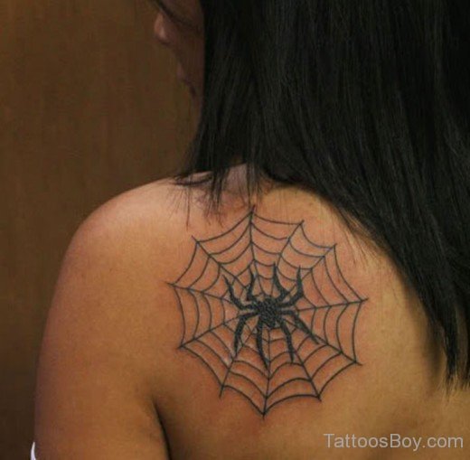 Simple Spiderweb Tattoo Design