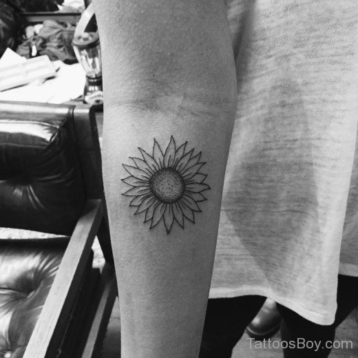 Simple Sunflower Tattoo