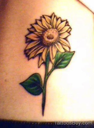 Simple Sunflower Tattoo