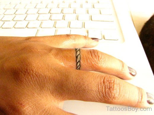 Simple Wedding Ring Tattoo