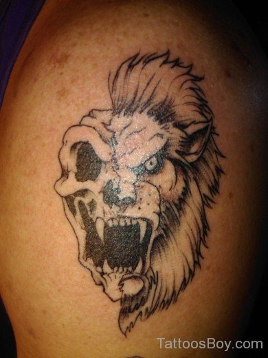 Skull Lion Head Tattoo-TB1101