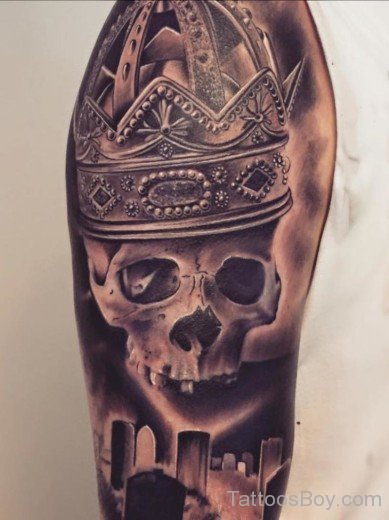 Skull And Crown Tattoo-TB1137