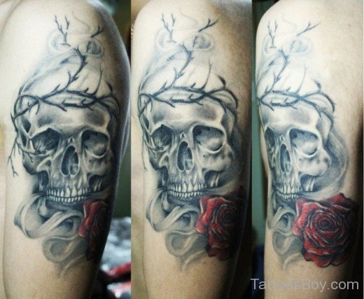 Skull And Rose Tattoo-TB1138