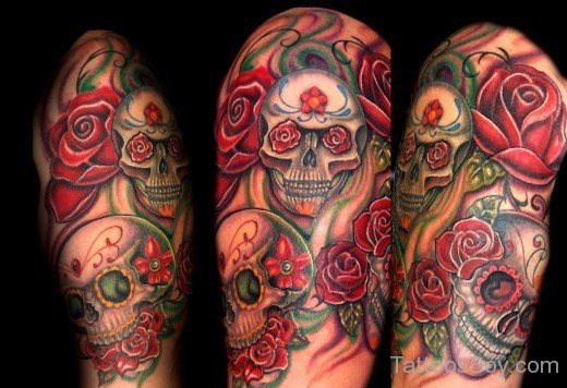 Skull And Rose Tattoo-TB1186