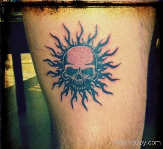 Skull And Sun Tattoo-TB1060