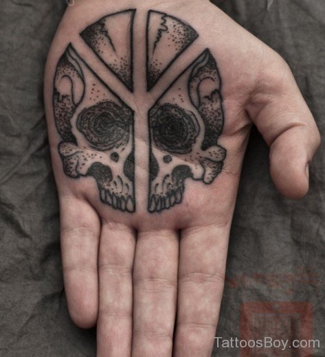 Skull Tattoo On Palm