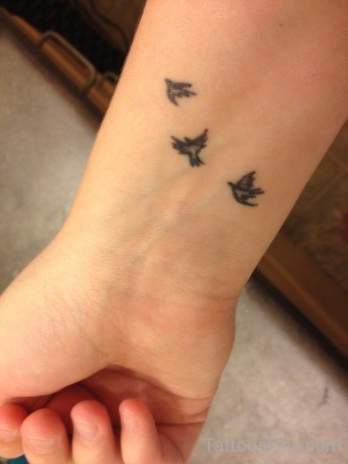 Small Sparrow Tattoo On Wrist-Tb1080