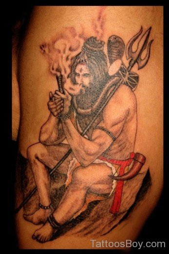 Smoking shiva Tattoo-TB170