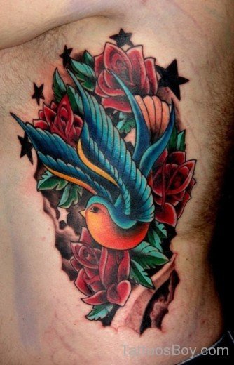 Sparrow And Rose Tattoo-Tb1084