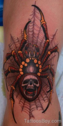 Spiderweb And Skull Tattoo