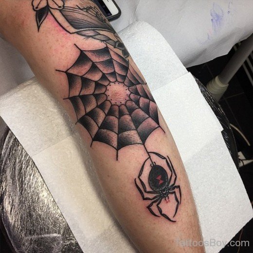 Spiderweb Tattoo On Arm