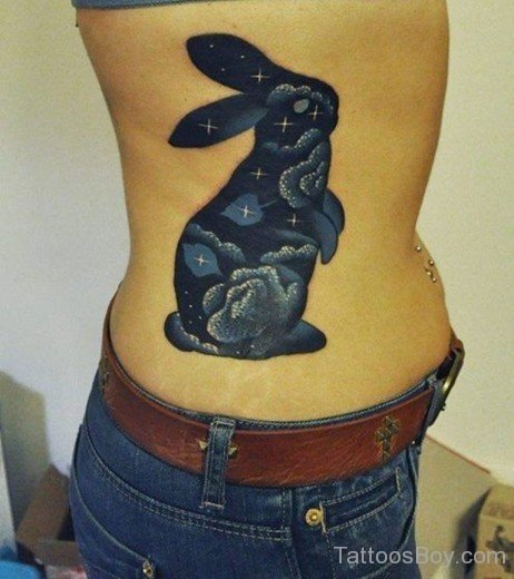 Star Rabbit Tattoo On Rib-TB183