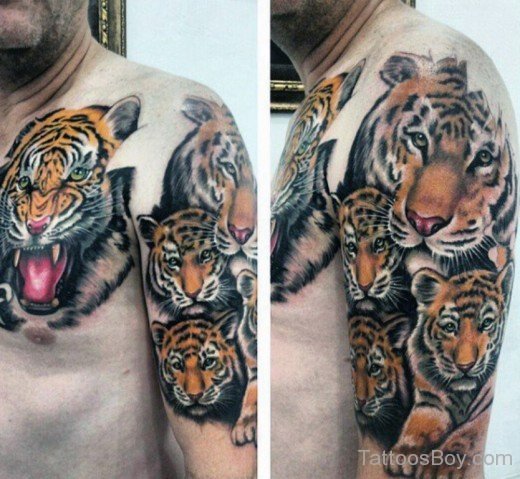 Stylis Tiger Tattoo design-Tb120