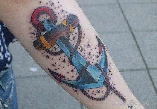 Stylish Anchor Tattoo-TB1092