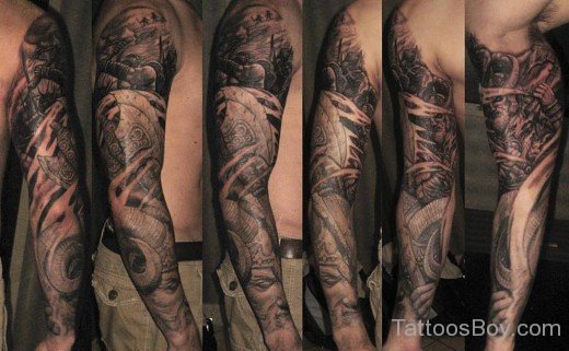 Stylish Full Sleeve Tattoo-TB1095