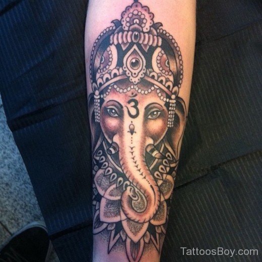 Stylish Ganesha Tattoo-TB1190