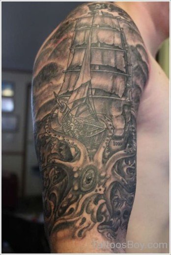 Stylish Half Sleeve Tattoo-TB1095