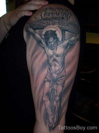 Stylish Jesus Tattoo Design-TB14162