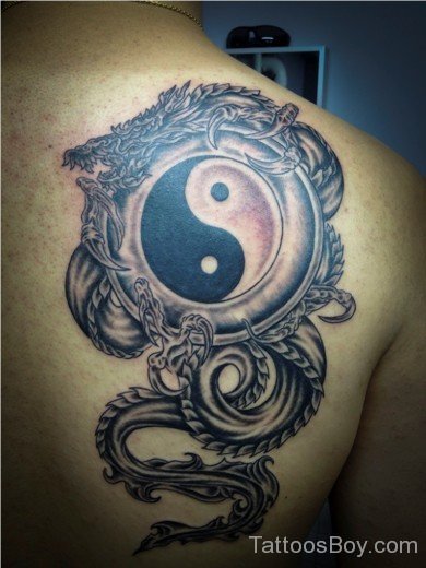 Stylish Yin Yang Tattoo 2-TB1254