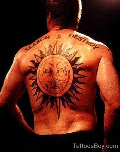 Sun Tattoo On Back 14-TB1085