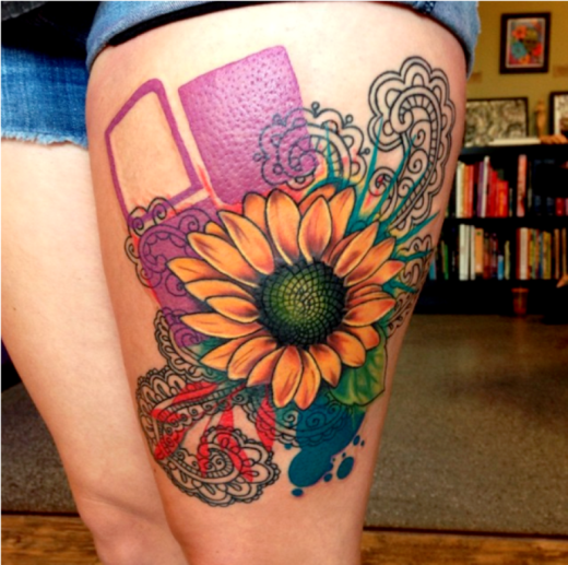 Sunflower Tattoo 25-TB1276