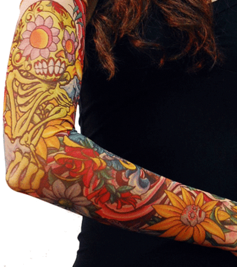 Sunflower Tattoo On Full Sleeve-TB1281