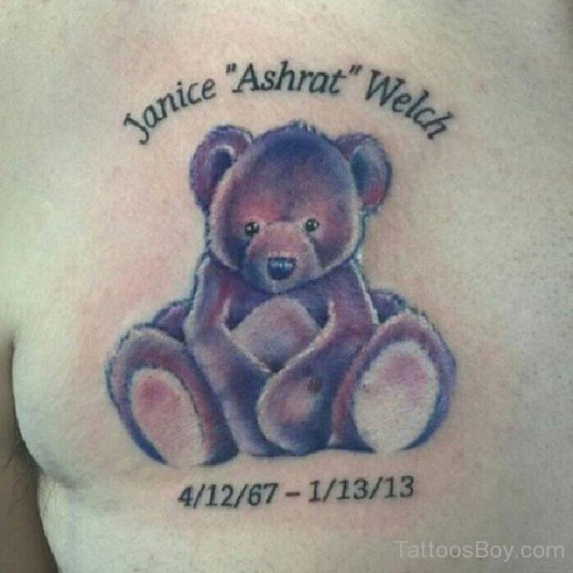 Teddy Bear Tattoo Design12-TB1105