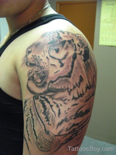 Tiger Tattoo Design On Half Sleeve 7-TB1071