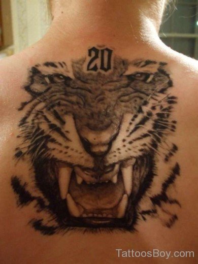 Tiger Tattoo On Back 32-Tb137
