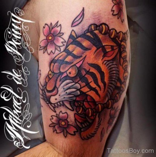 Tiger Tattoo On Bicep