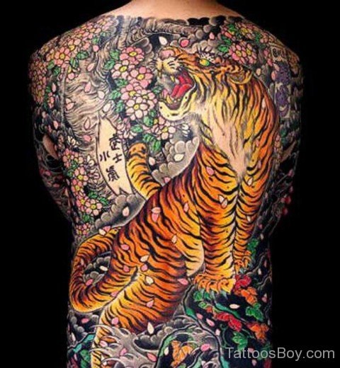 Tiger Tattoo On Full Back-TB1084