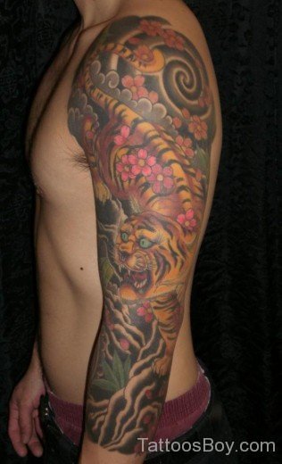 Tiger Tattoo On Full Sleeve-TB1085