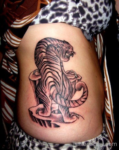 Tiger Tattoo On Rib