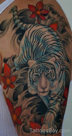 Tiger Tattoo Design On Shoulder-TB1074