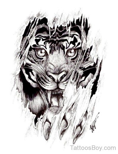 Tiger Tattoo design-Tb134