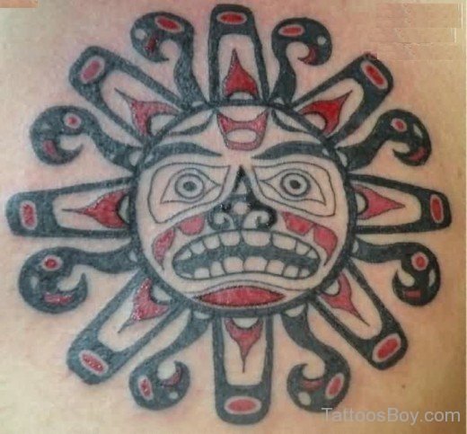 Traditional Sun Tattoo-TB1107