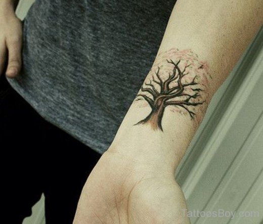 Tree Tattoo On Wrist-TB1186