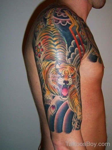 Tribal And Tiger Tattoo-TB1093