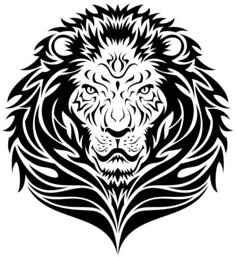 Tribal Lion Tattoo Design-TB1136