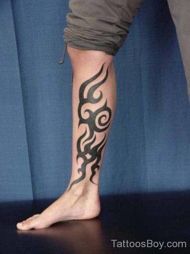 Tribal Tattoo On Ankle