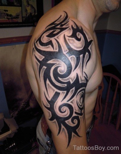 Tribal Tattoo On Bicep