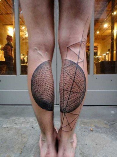 Unique Leg Tattoo