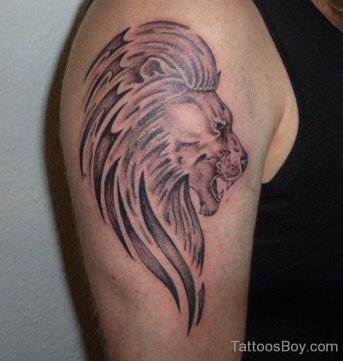 Unique Lion Head Tattoo