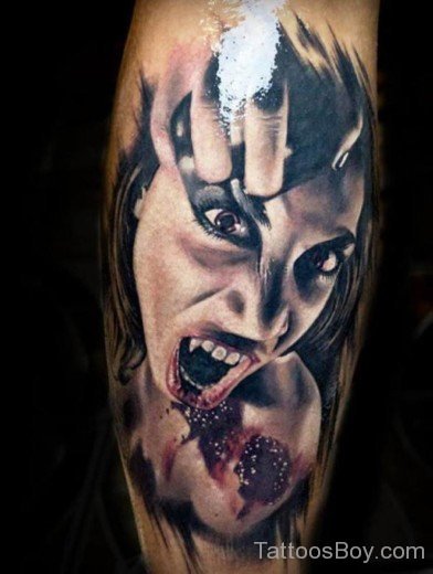 Vampire Horror Tattoo Design-TB1097