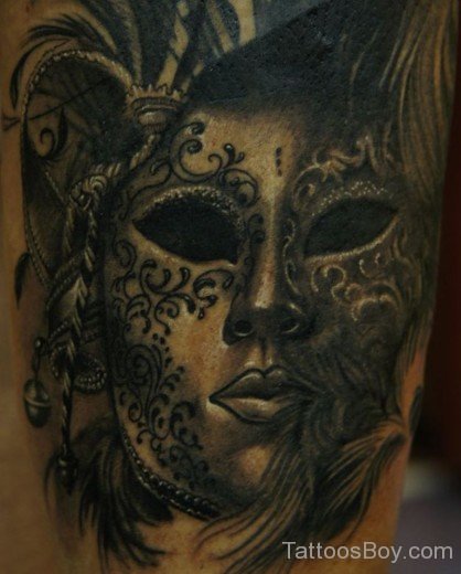 Venetian Mask Tattoo Design-TB1120